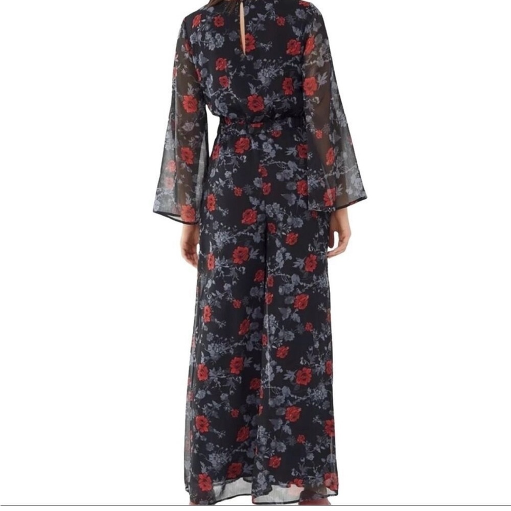 ALI & JAY Black Jumpsuit with Red and Gray Floral Design - Picture 7 of 8